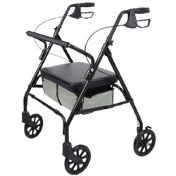 Bariatric 4-Wheel Walker with Seat by Vive Health